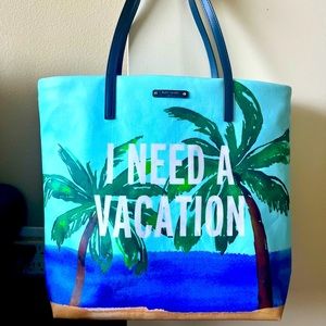 Large Kate Spade “I Need a Vacation” tote bag NEVER USED